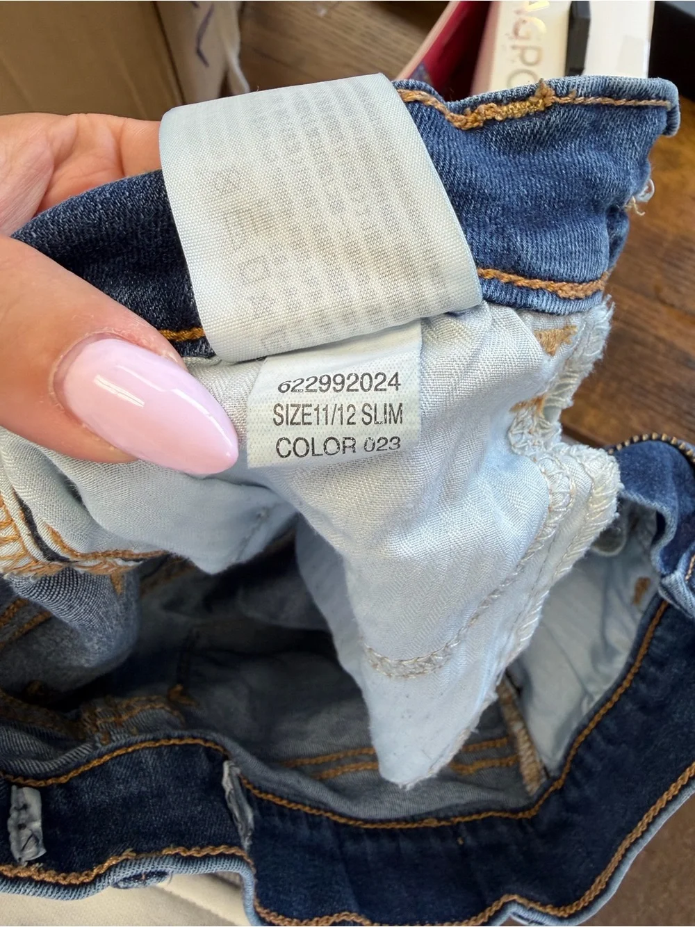 abercrombie kids dark blue skinny jeans